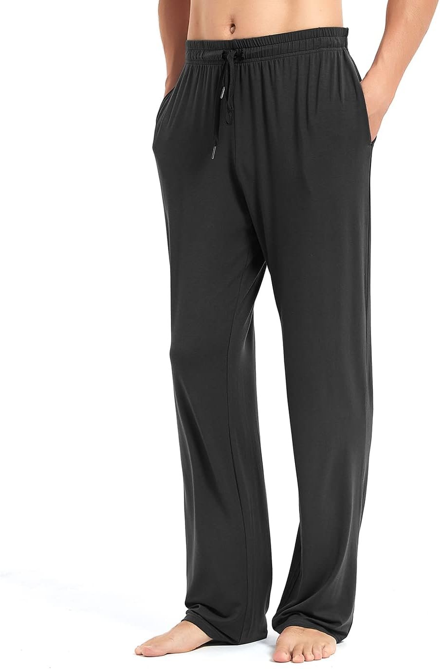 Long Inseam Men's Tall Extra Long Pajama Pants,Lounge Jogger Yoga Pants,Sleepwear with Pockets for Men - Image 2